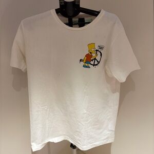 Off-White T-Shirt with Bart Simpson